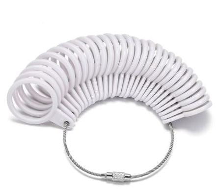 100 Assorted Rings, Ring Tray, Ring Mandrel & Ring Sizer