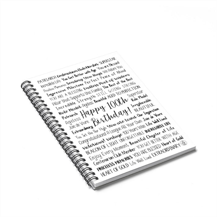100th Birthday Spiral Notebook