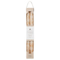 12" Decorative Taper Candles Set of 2 | Cream with Gold