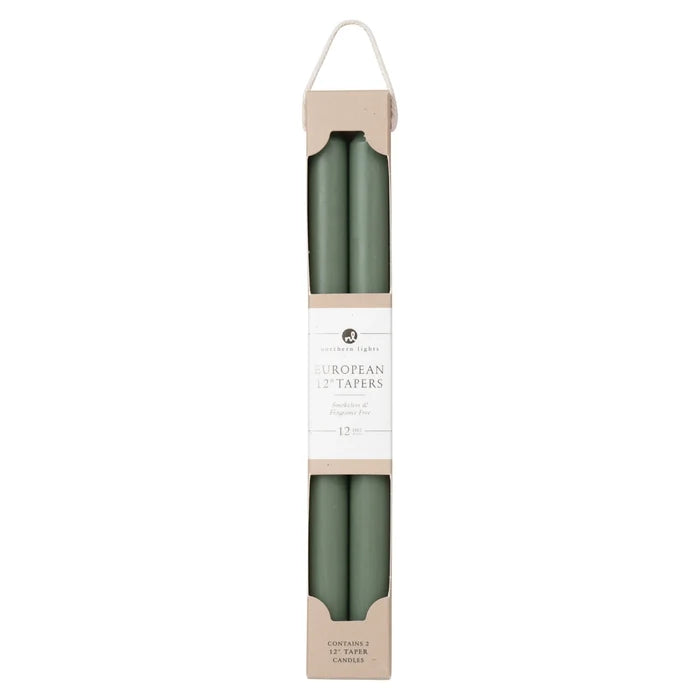 12" Taper Candles Set of 2 | Eucalyptus