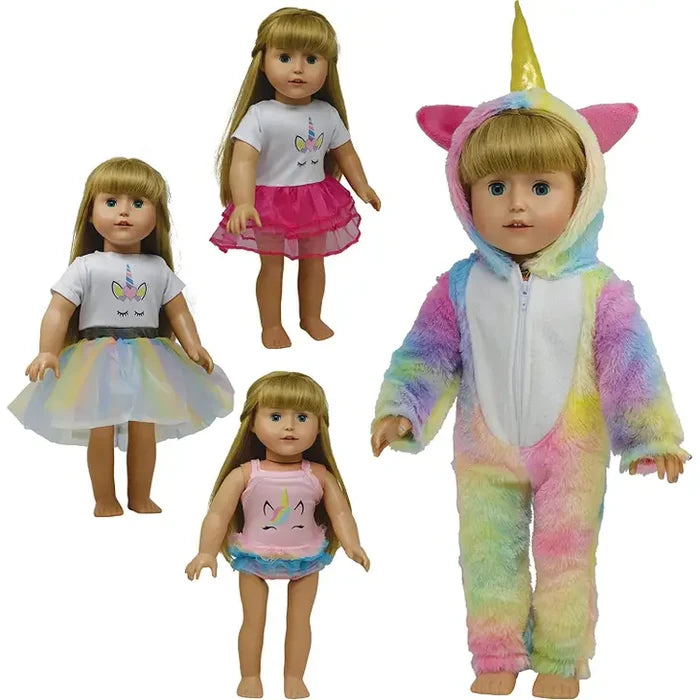 18In Unicorn Clothes Set
