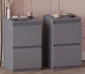 2 Drawer Bedside Cabinet Grey set