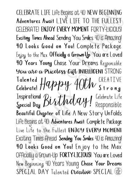 40th Birthday Spiral Notebook