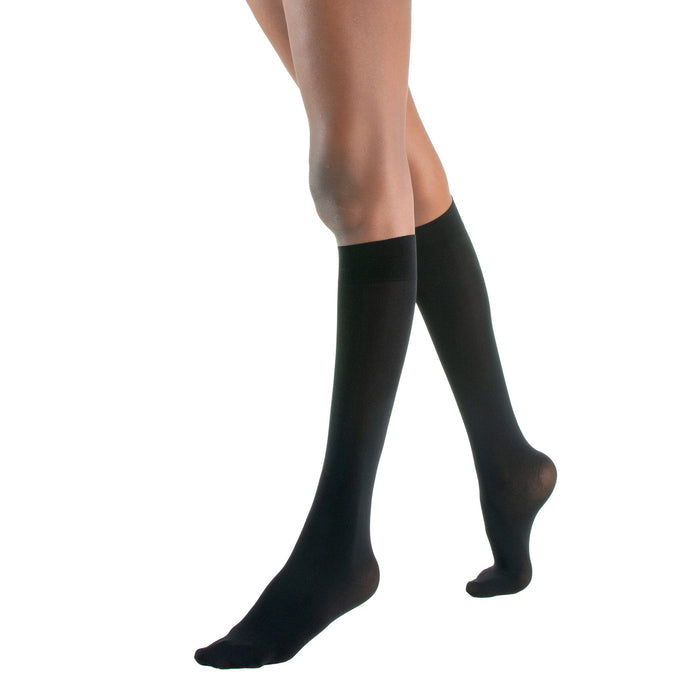 Falke - Open Hosiery 3-5 / BLACK 50 MATT KNEE HIGH