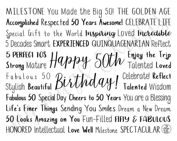 50th Birthday Digital Download