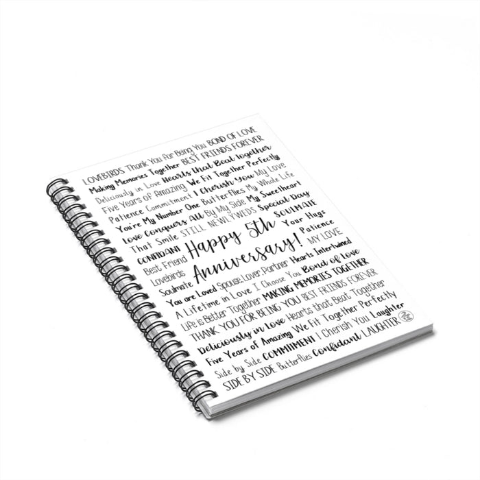5th Anniversary Spiral Notebook