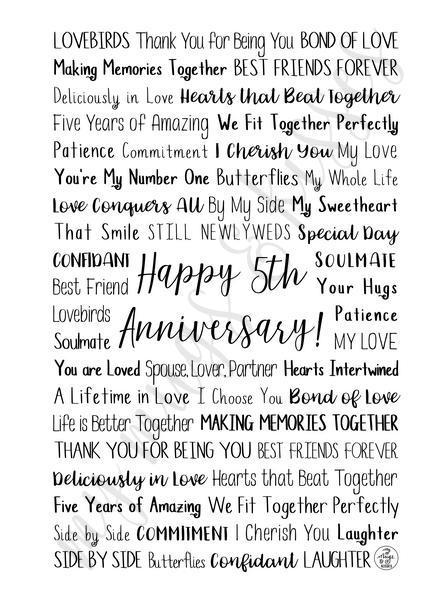 5th Anniversary Spiral Notebook