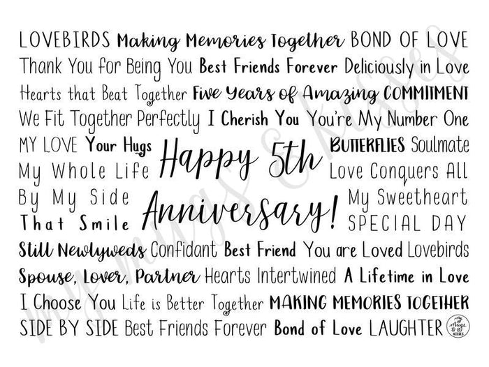5th Anniversary Tumbler