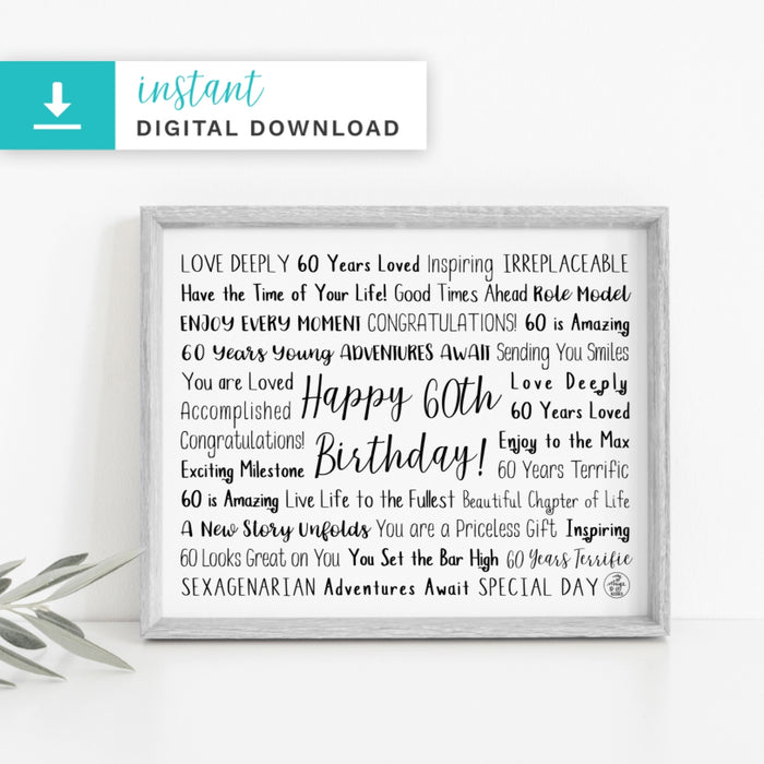 60th Birthday Digital Download