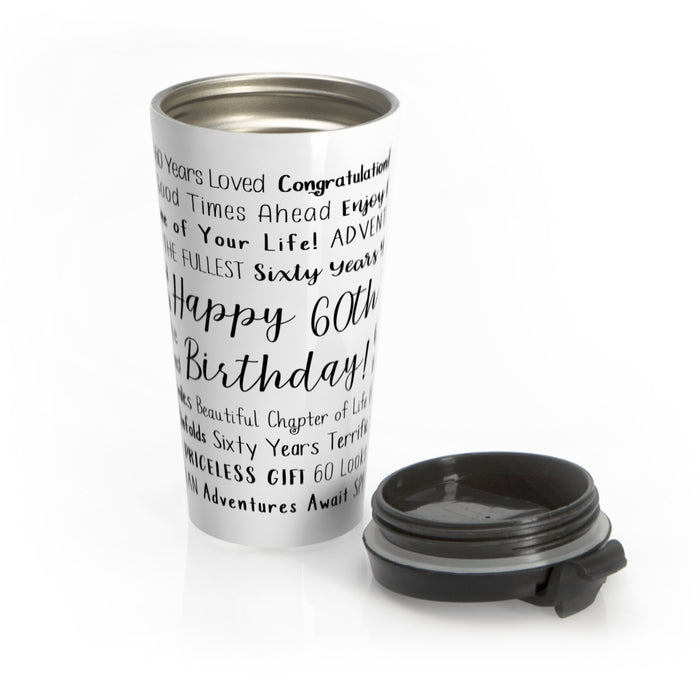 60th Birthday Travel Mug