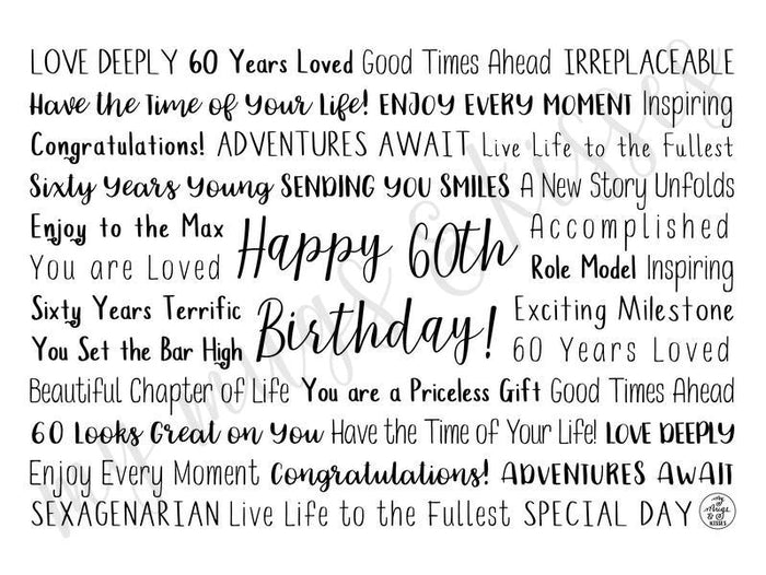 60th Birthday Tumbler
