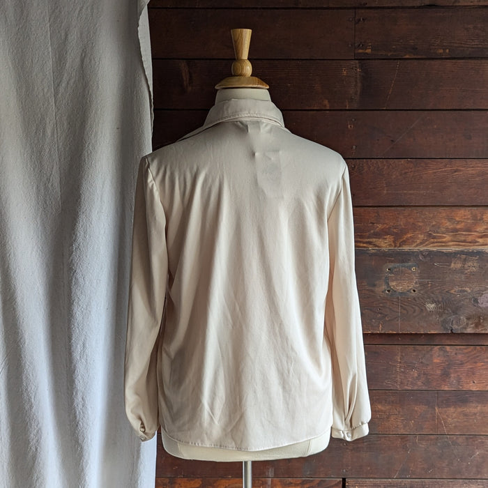 70s Vintage Plus Size Polyester Knit Blouse