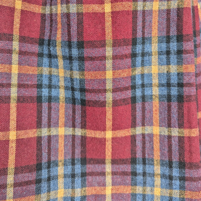 70s/80s Vintage Plaid Tweed Knee-Length Skirt