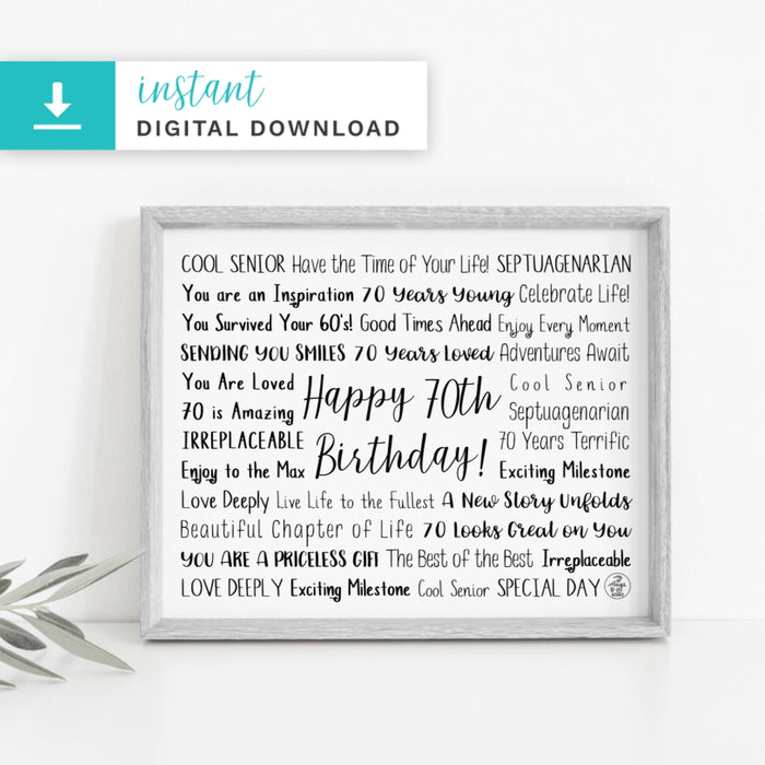 70th Birthday Digital Download