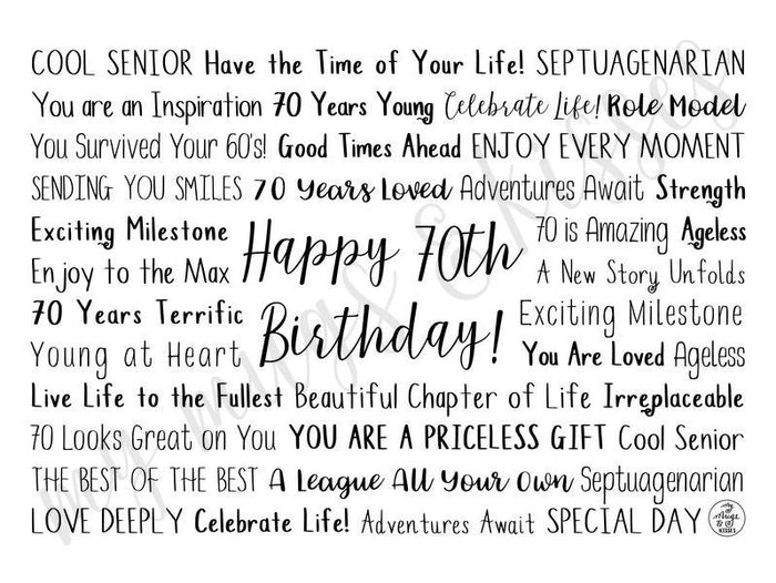 70th Birthday Tumbler