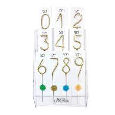 8" Golden Number 9 Sparkler