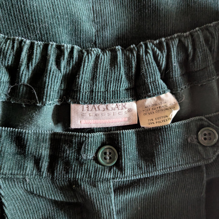 80s Vintage Forest Green Corduroy Skirt