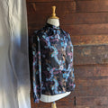 80s Vintage Paisley Polyester Blouse