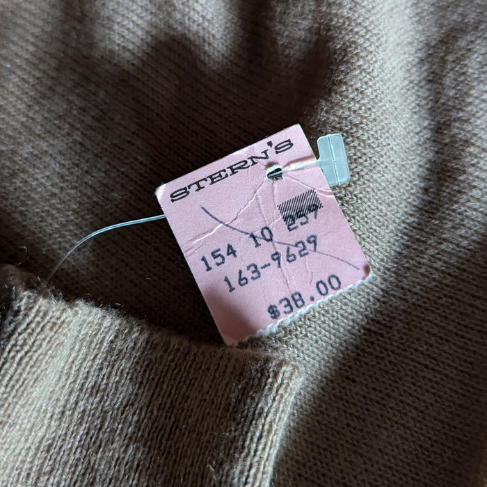80s Vintage Plus Size Coffee-and-Cream Dolman Sleeve Sweater