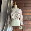 80s/90s Vintage Light Pink Gingham Cropped Jacket