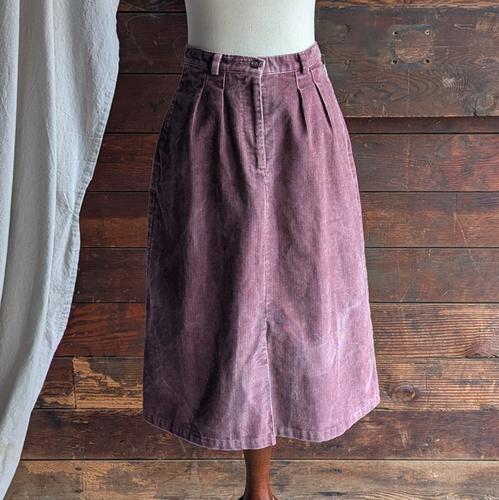 80s/90s Vintage Mauve Corduroy Skirt