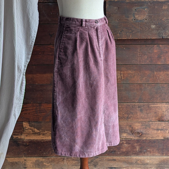 80s/90s Vintage Mauve Corduroy Skirt