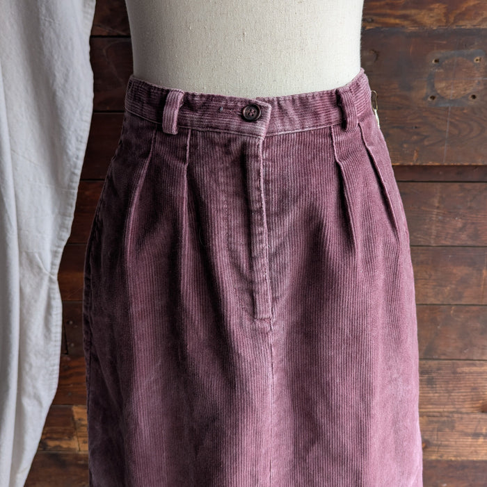 80s/90s Vintage Mauve Corduroy Skirt