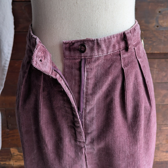 80s/90s Vintage Mauve Corduroy Skirt