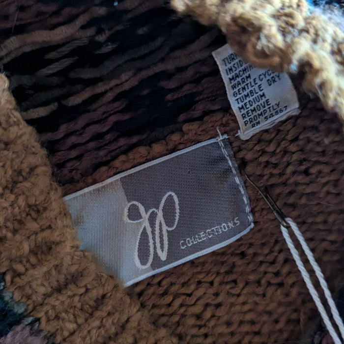 80s/90s Vintage Plus Size Brown Acrylic Knit Sweater