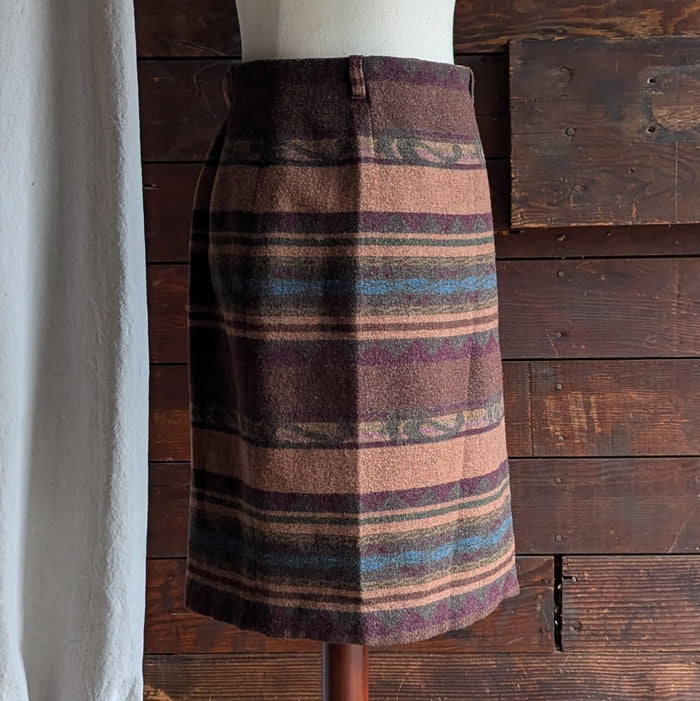 80s/90s Vintage Wool Blend Wrap Skirt