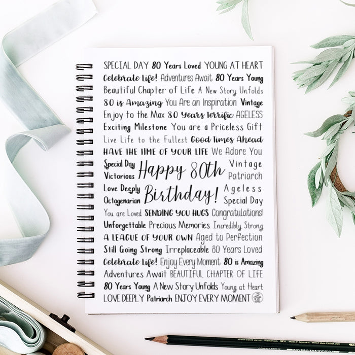 80th Birthday Spiral Notebook