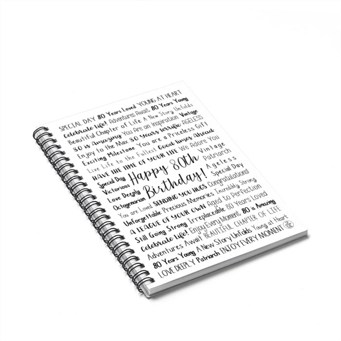 80th Birthday Spiral Notebook
