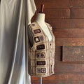 90s Vintage Cotton Embroidered Sweater Vest
