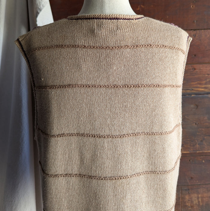90s Vintage Cotton Embroidered Sweater Vest