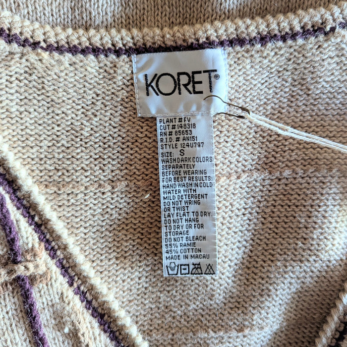 90s Vintage Cotton Embroidered Sweater Vest