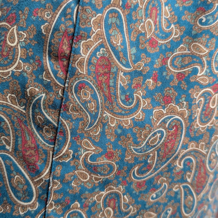 90s Vintage Green Paisley Pencil Skirt