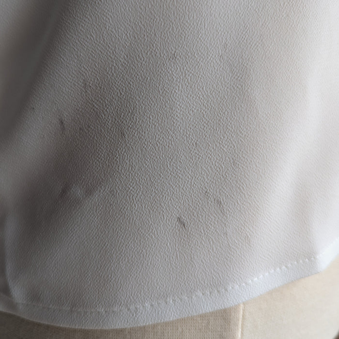 90s Vintage Ivory Embroidered Collar Blouse