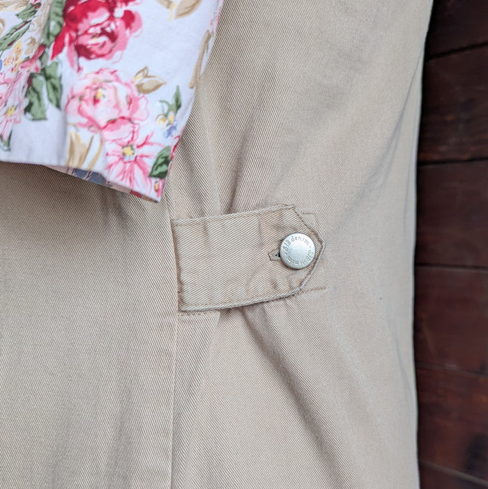 90s Vintage Khaki Twill Overall Dress