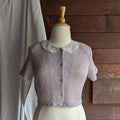 90s Vintage Lavender Short Sleeve Knit Jacket