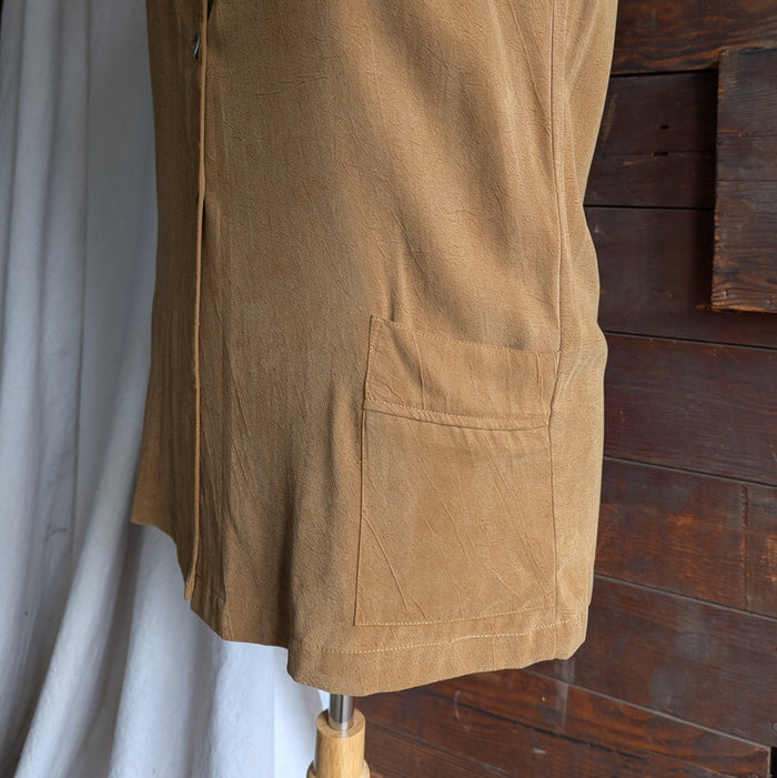 90s Vintage Long Tan Vest