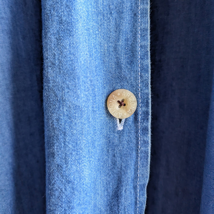 90s Vintage Maxi Denim Shirt Dress