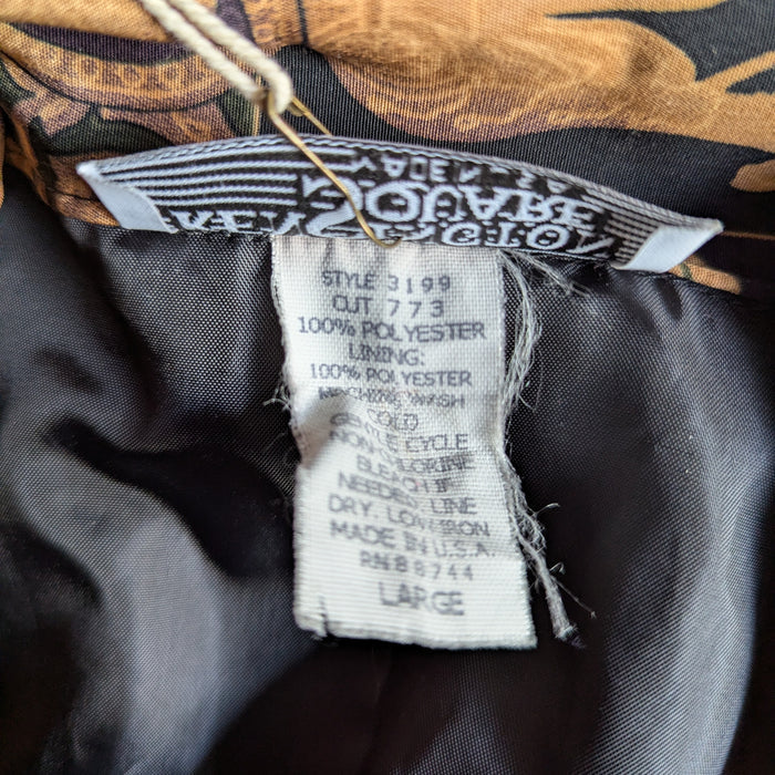90s Vintage Olive and Purple Ornate Print Jacket