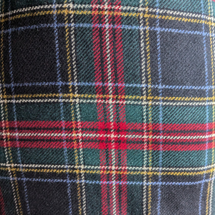 90s Vintage Plaid Wool Pencil Skirt