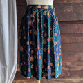 90s Vintage Plus Size Medallion Print Midi Skirt