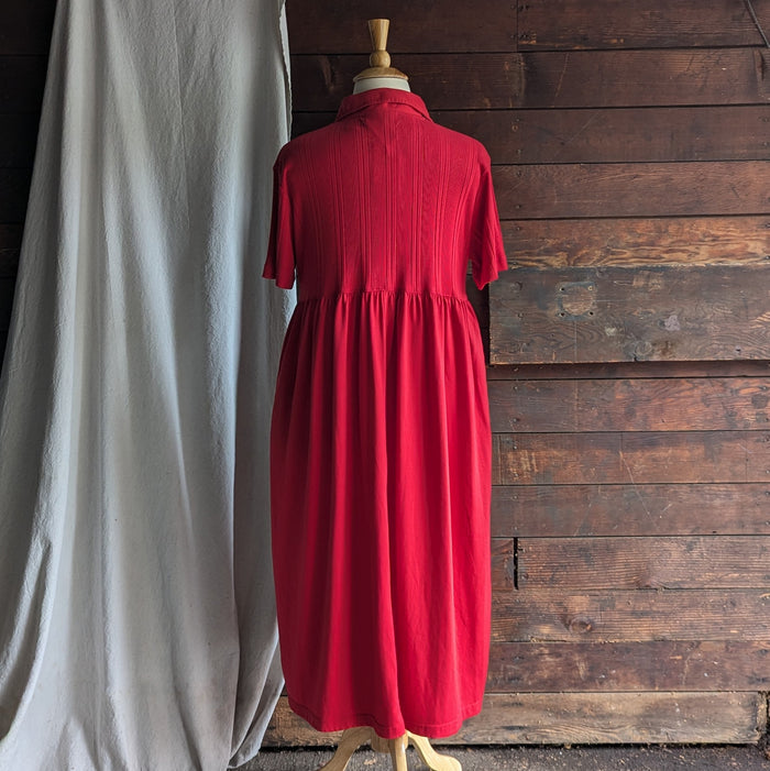 90s Vintage Plus Size Red Jersey Knit Dress