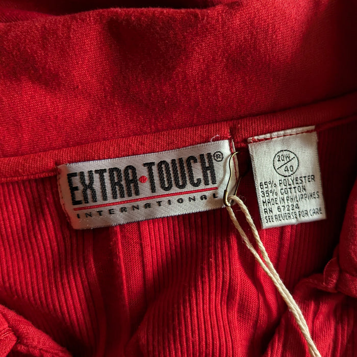 90s Vintage Plus Size Red Jersey Knit Dress