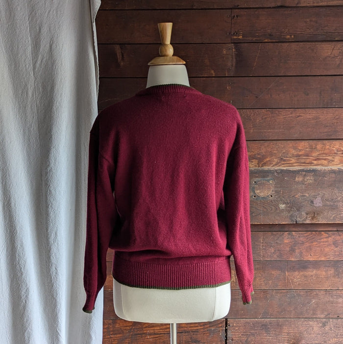 90s Vintage Plus Size Red Quilt Pattern Sweater