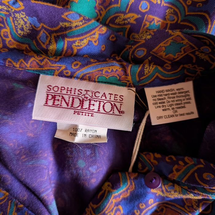 90s Vintage Purple Pendleton Wizard Blouse