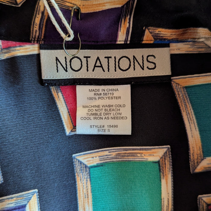 90s Vintage Satin Long Sleeve Jewel Tone Blouse