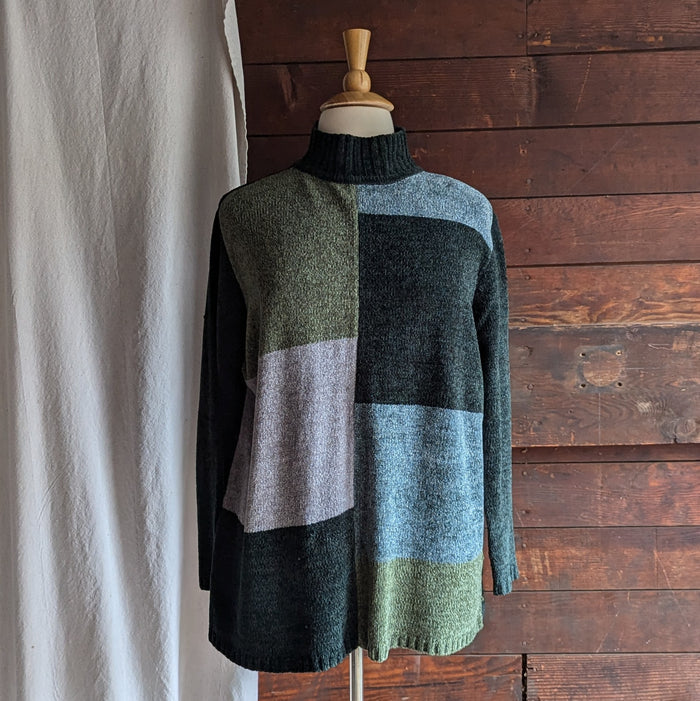 90s/Y2K Plus Size Colorblock Knit Sweater